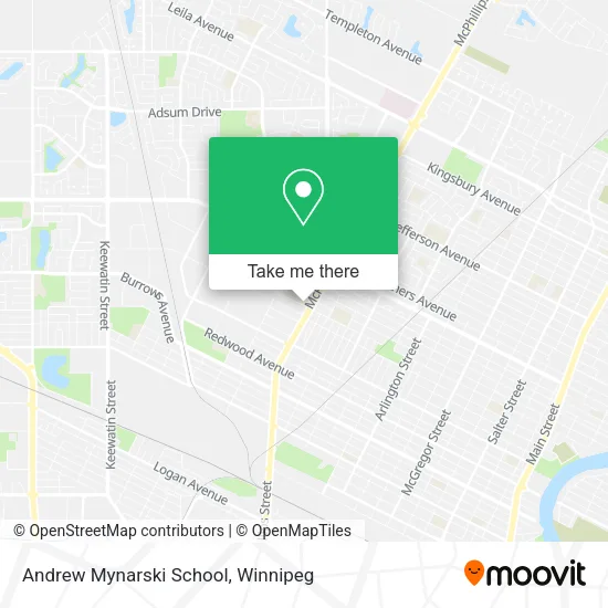 Andrew Mynarski School map