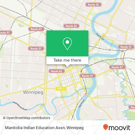 Manitoba Indian Education Assn map