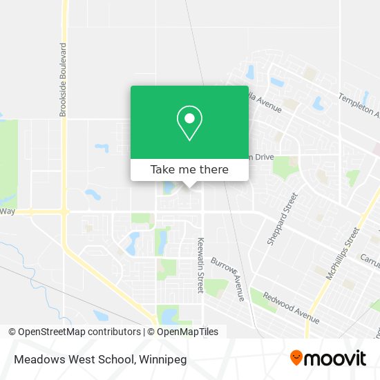 Meadows West School map