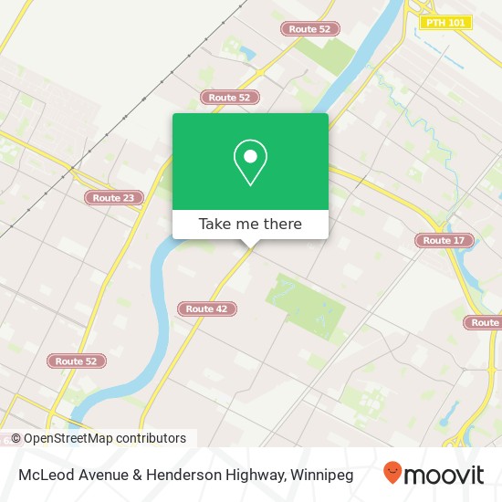 McLeod Avenue & Henderson Highway map