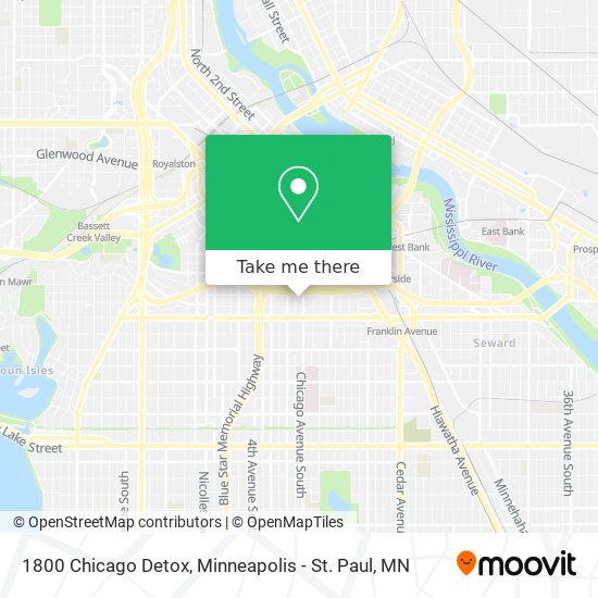 Mapa de 1800 Chicago Detox