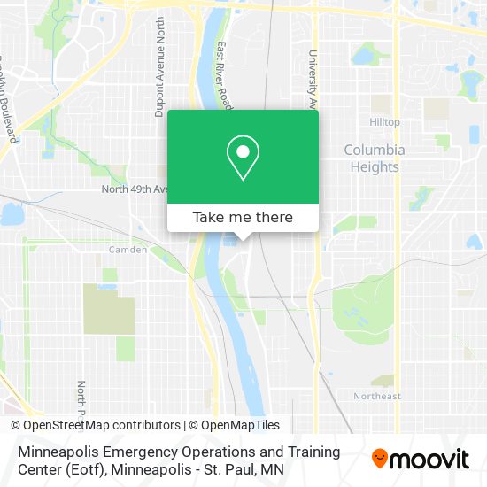 Minneapolis Emergency Operations and Training Center (Eotf) map