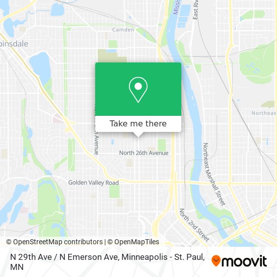 N 29th Ave / N Emerson Ave map