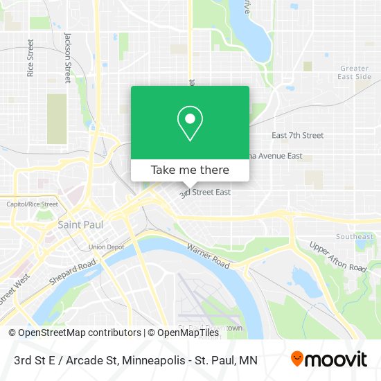Mapa de 3rd St E / Arcade St