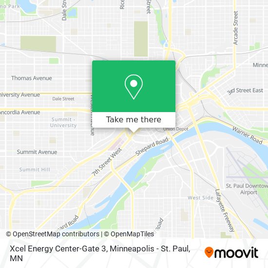 Xcel Energy Center-Gate 3 map