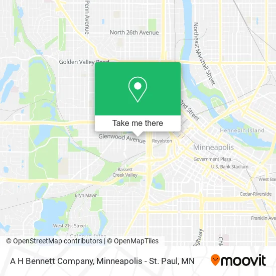 A H Bennett Company map