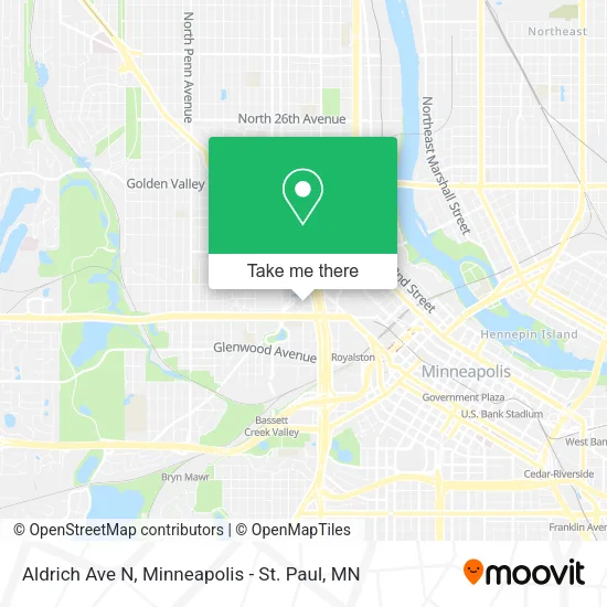 Aldrich Ave N map