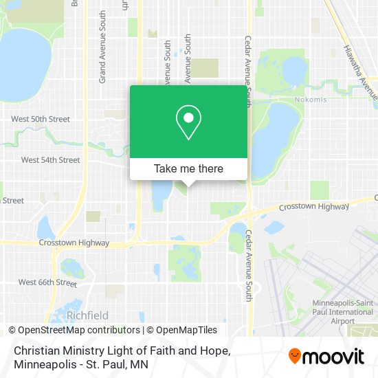 Christian Ministry Light of Faith and Hope map