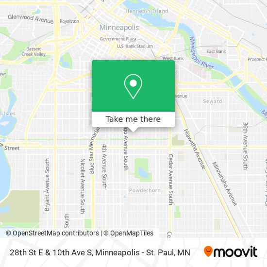 Mapa de 28th St E & 10th Ave S
