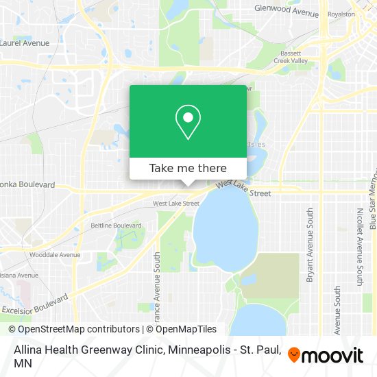 Allina Health Greenway Clinic map