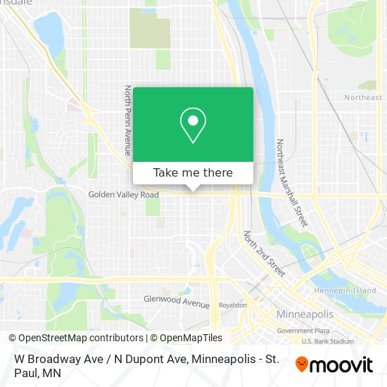W Broadway Ave / N Dupont Ave map