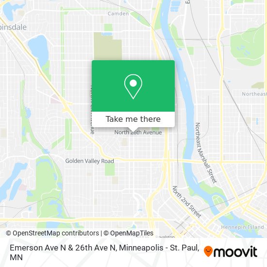 Mapa de Emerson Ave N & 26th Ave N