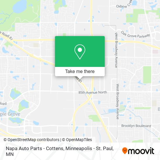 Mapa de Napa Auto Parts - Cottens