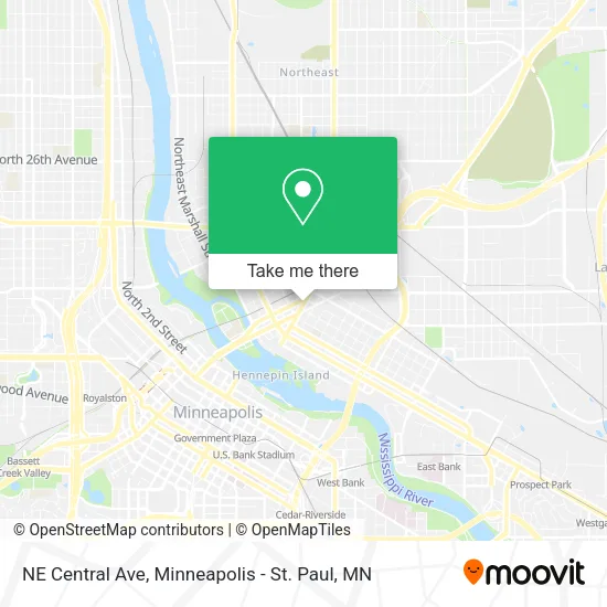 NE Central Ave map