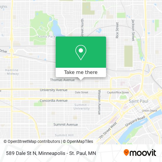 Mapa de 589 Dale St N