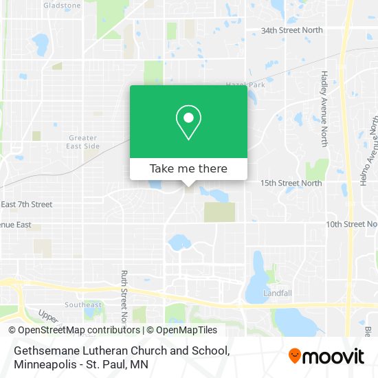 Mapa de Gethsemane Lutheran Church and School