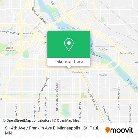 S 14th Ave / Franklin Ave E map