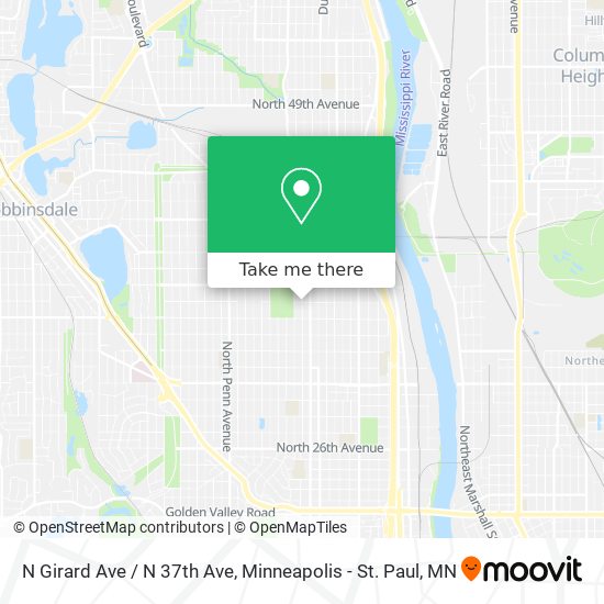 N Girard Ave / N 37th Ave map