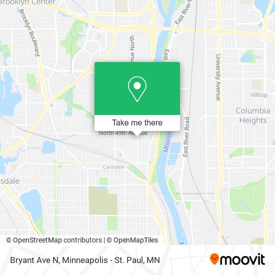 Mapa de Bryant Ave N