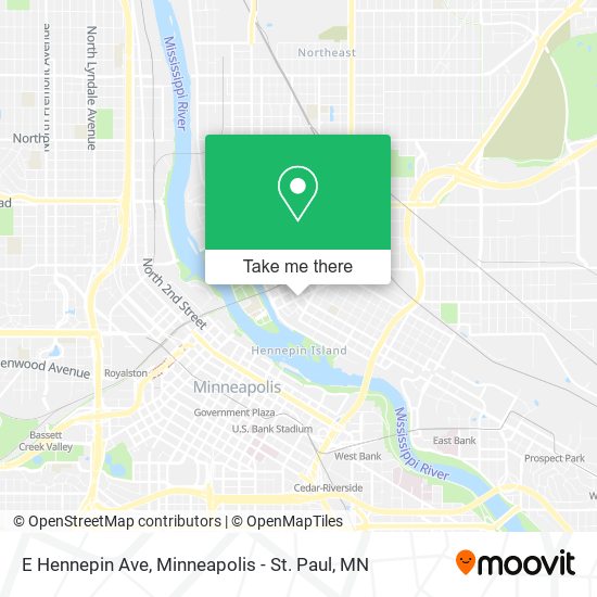 Mapa de E Hennepin Ave