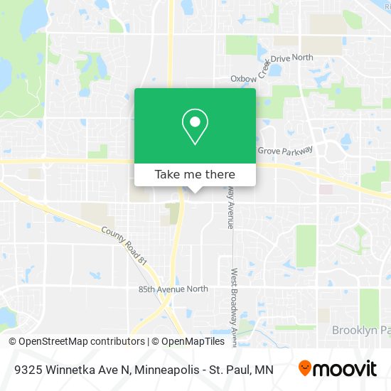 9325 Winnetka Ave N map