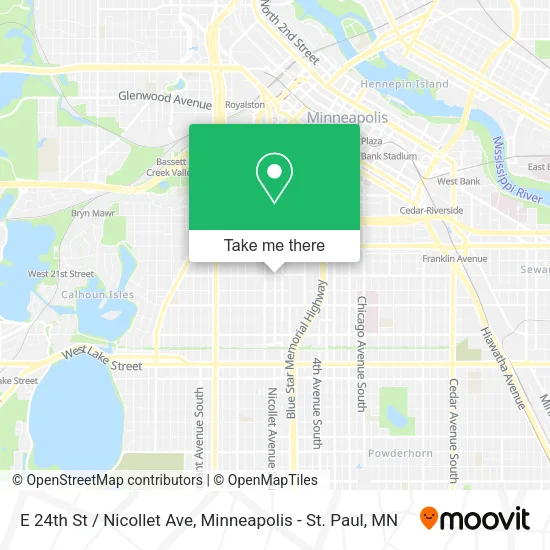 Mapa de E 24th St / Nicollet Ave