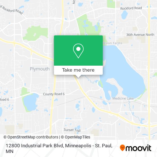 Mapa de 12800 Industrial Park Blvd