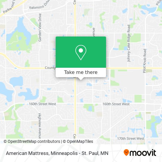 American Mattress map