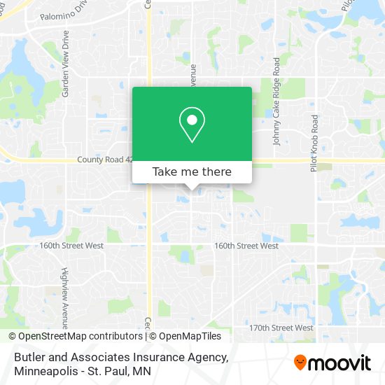 Mapa de Butler and Associates Insurance Agency