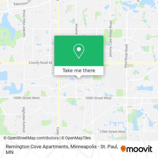 Remington Cove Apartments map