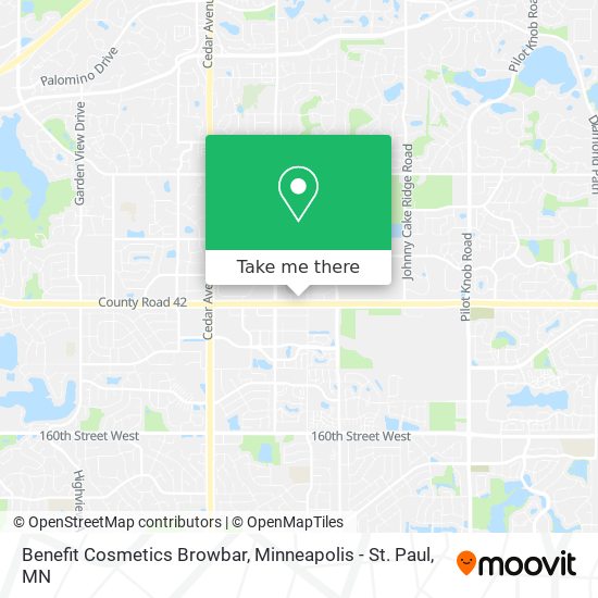 Benefit Cosmetics Browbar map