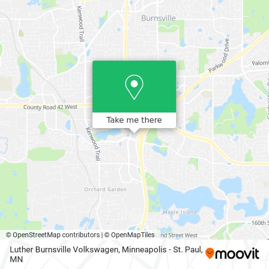 Luther Burnsville Volkswagen map