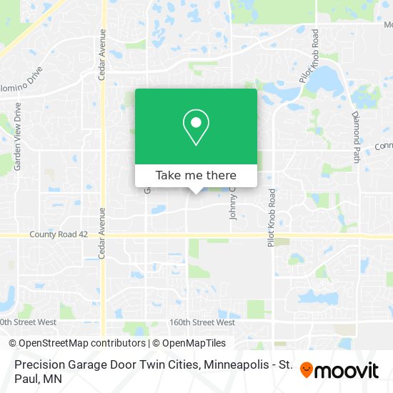 Precision Garage Door Twin Cities map