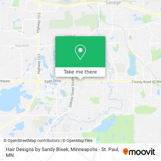 Hair Designs by Sandy Bisek map
