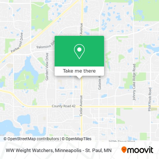 WW Weight Watchers map