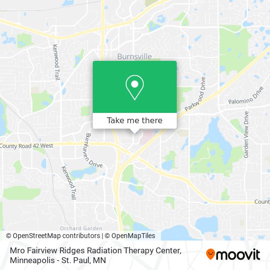 Mro Fairview Ridges Radiation Therapy Center map