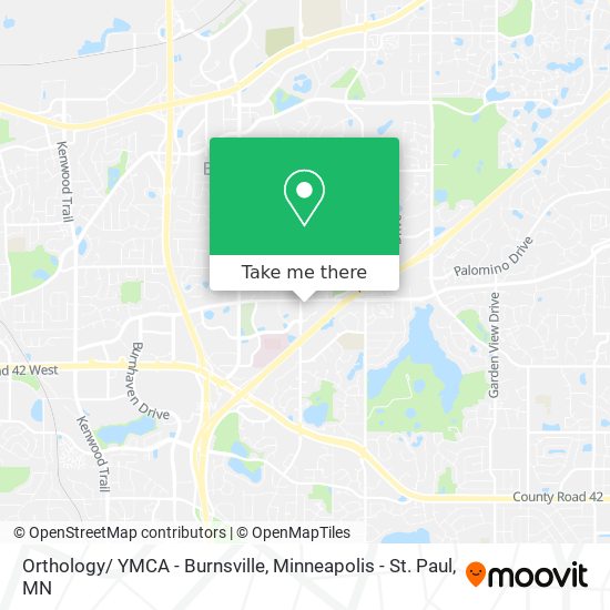 Orthology/ YMCA - Burnsville map