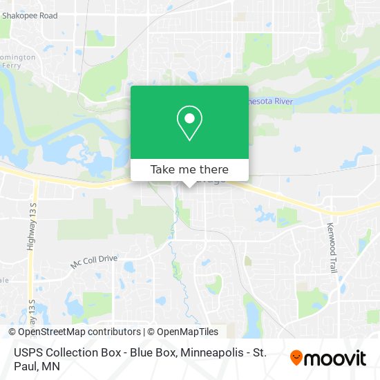 USPS Collection Box - Blue Box map