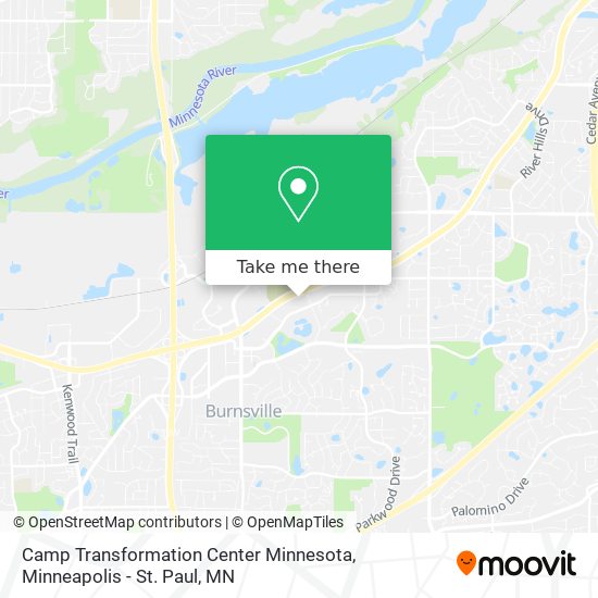 Camp Transformation Center Minnesota map