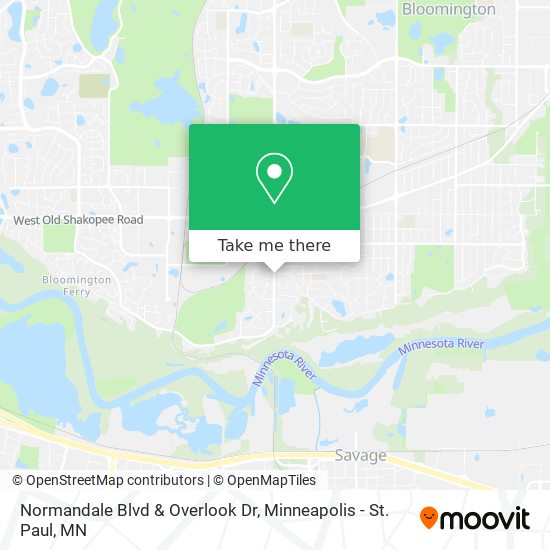 Normandale Blvd & Overlook Dr map