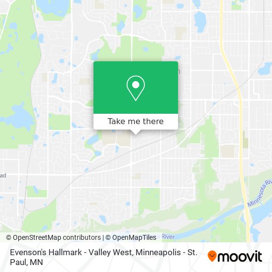 Evenson's Hallmark - Valley West map
