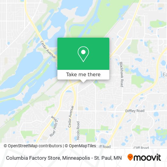 Columbia Factory Store map