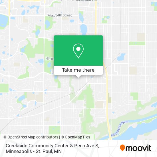 Creekside Community Center & Penn Ave S map