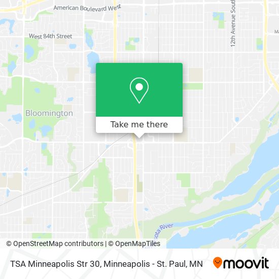 Mapa de TSA Minneapolis Str 30