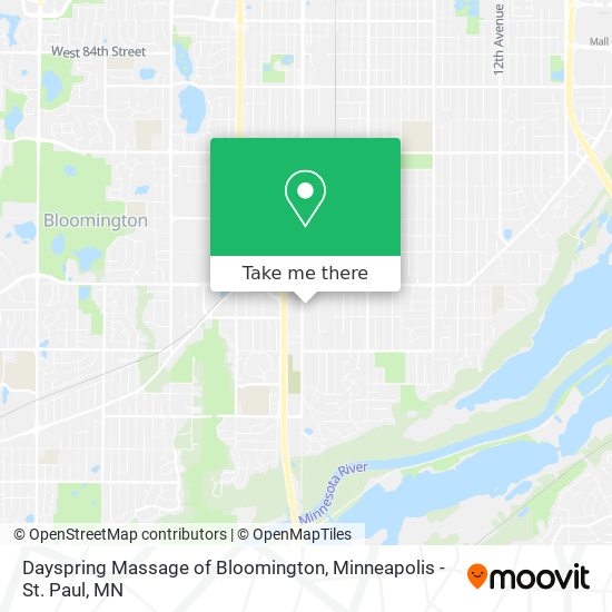 Dayspring Massage of Bloomington map