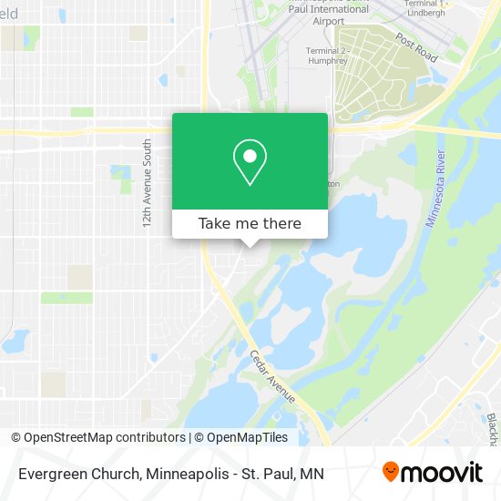 Evergreen Church map