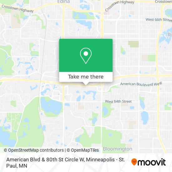 American Blvd & 80th St Circle W map