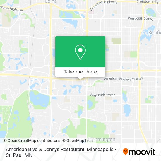 American Blvd & Dennys Restaurant map