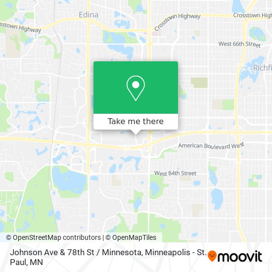 Johnson Ave & 78th St / Minnesota map