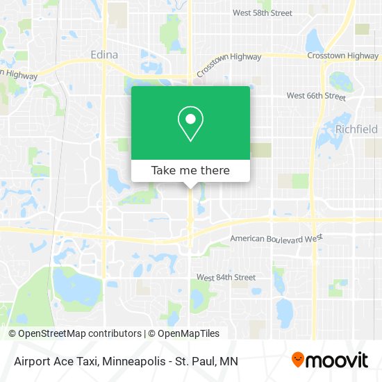 Airport Ace Taxi map